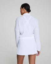 SPANX® Get Moving Textured Half Zip | Vivid White